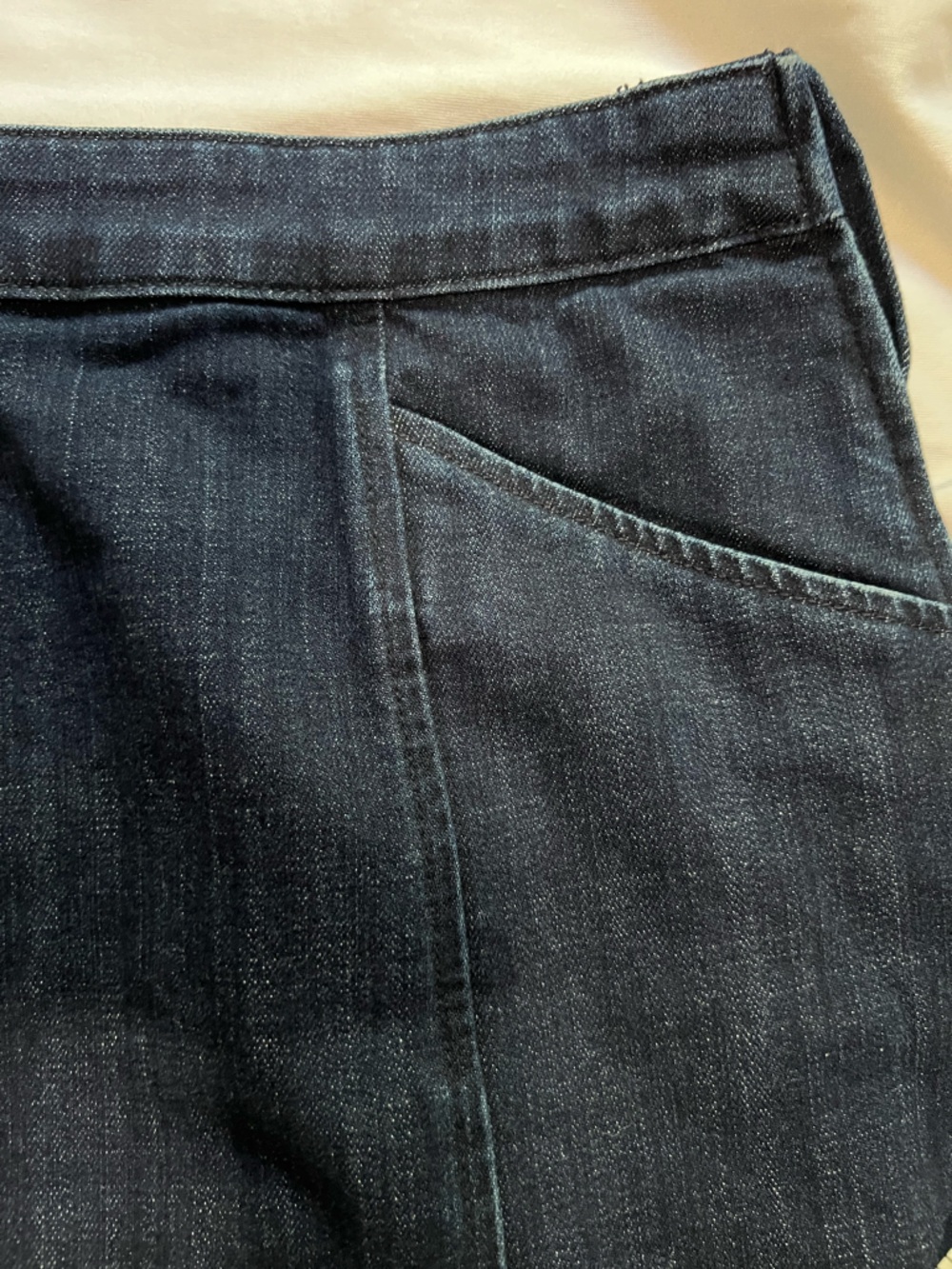 Talbots Denim Skirt Dark Blue